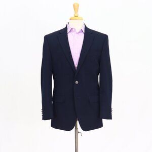 Michael Kors 40R Navy Blazer Sport Coat Jacket 2-Button Solid Y023